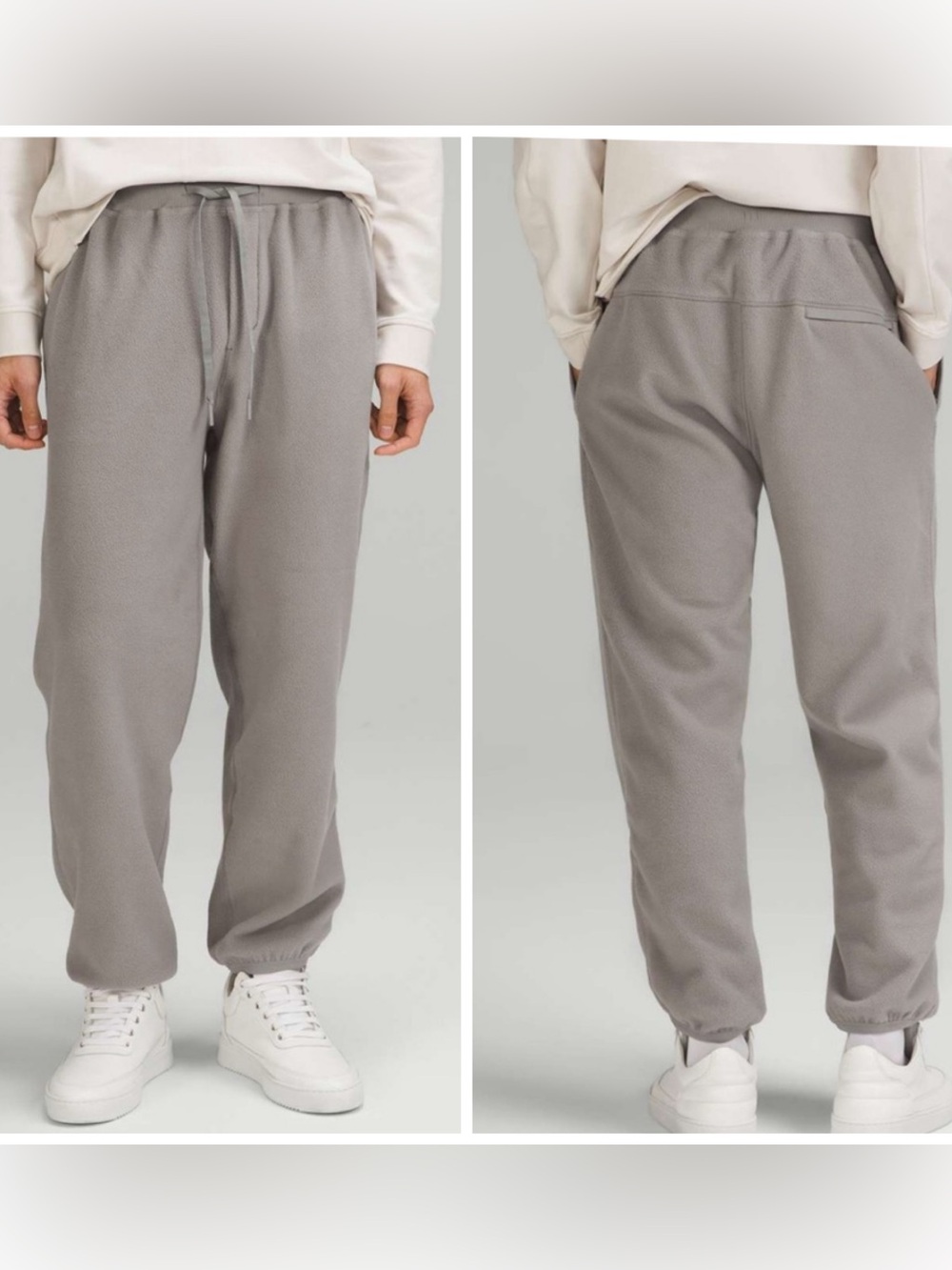 Lululemon Polar Fleece Joggers Men’s L Gull Grey Loungewear